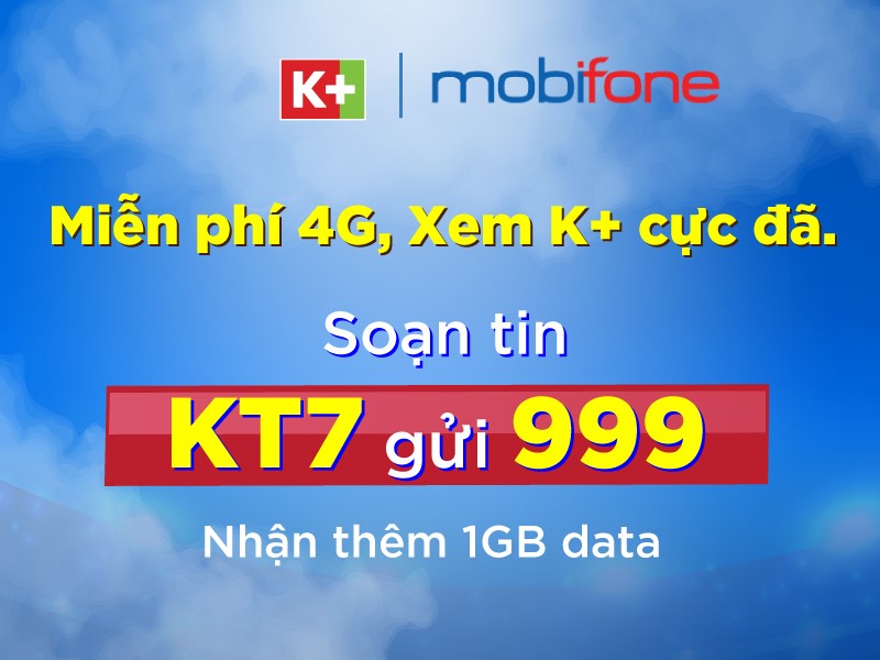 Xem app K+ bằng data Mobifone