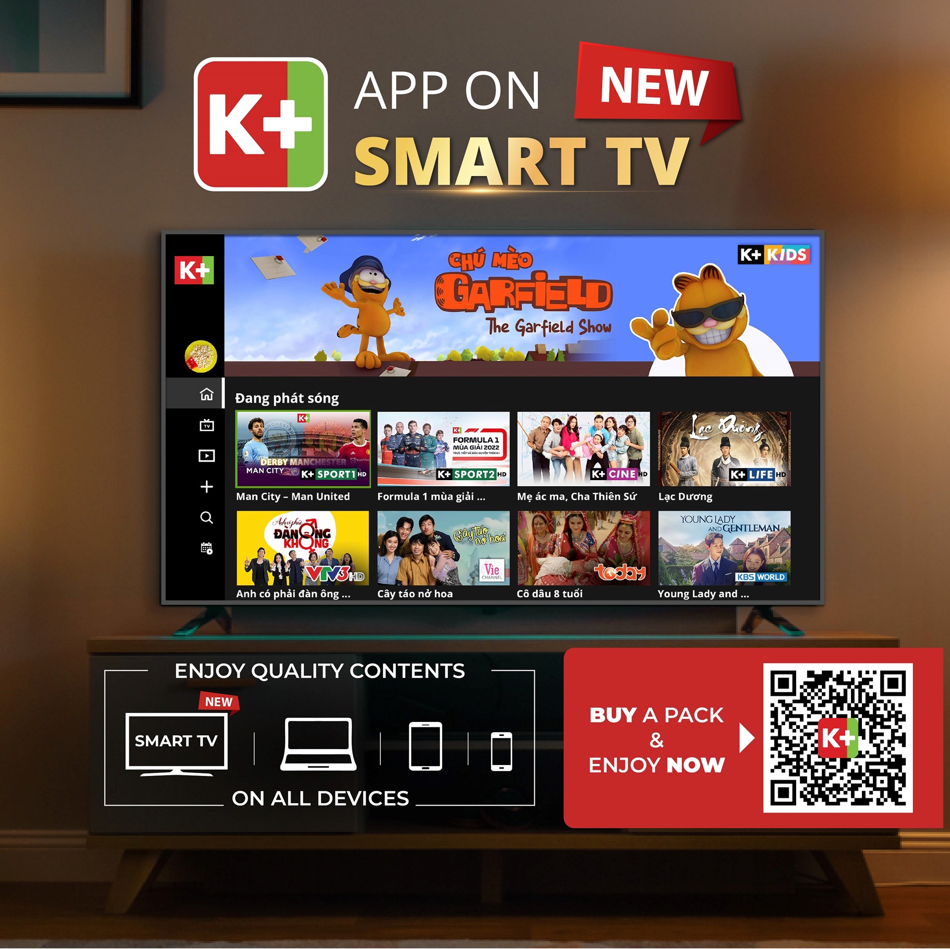 K+ App on smart tv